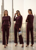Maroon Muse Rib Set