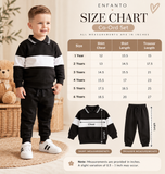 Midnight stripe fleece set
