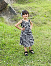 Premium Black White Stripe Dress