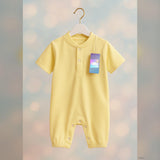 Peque Polo Romper butter yellow