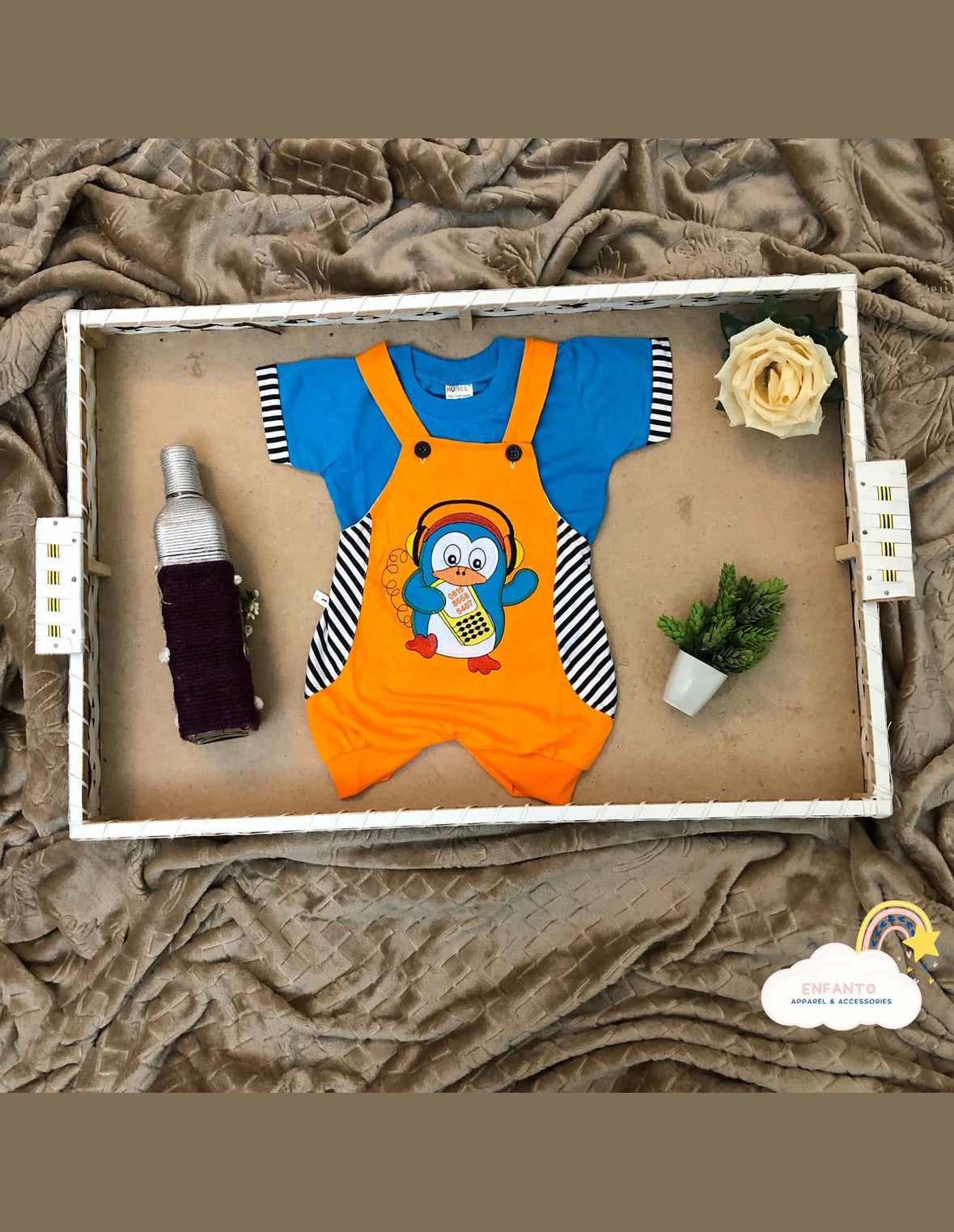 Orange Duckling Romper