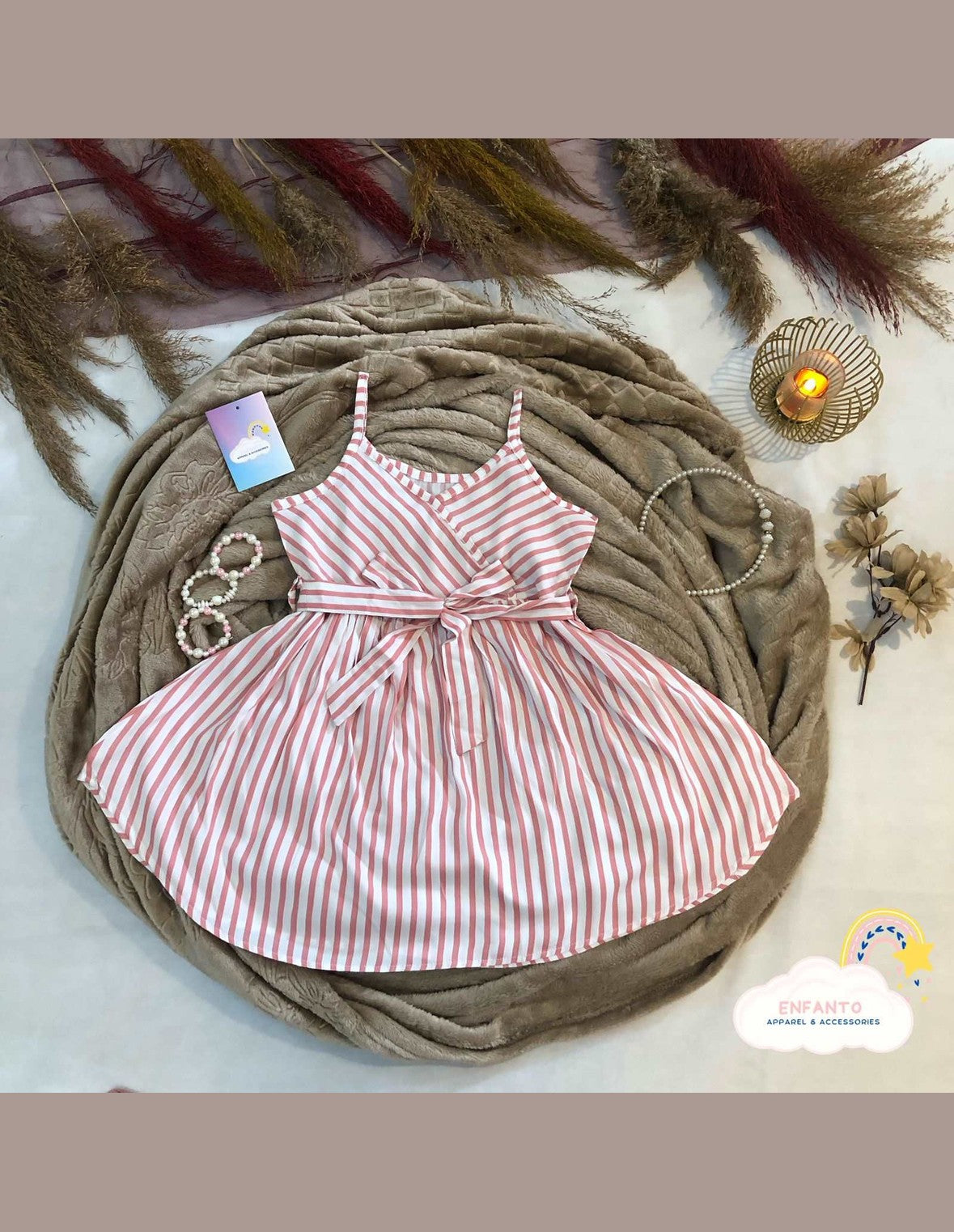 Premium Stripe Cami Dress