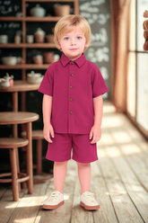 Berry Button-Down Set