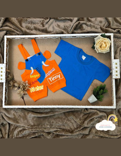 Orange Elephanto Romper