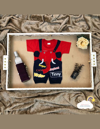 Red Elephanto Romper