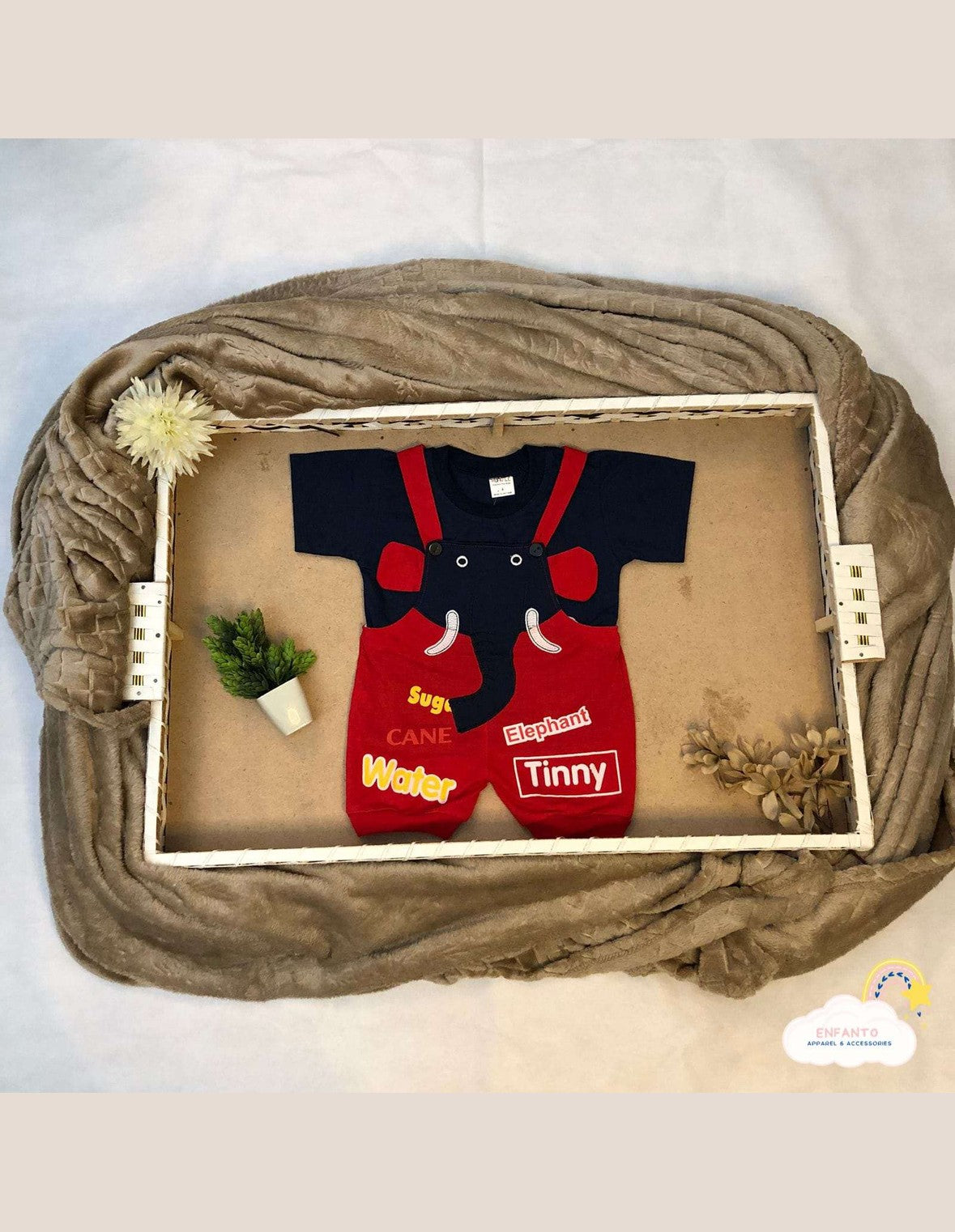 Black Elephanto Romper