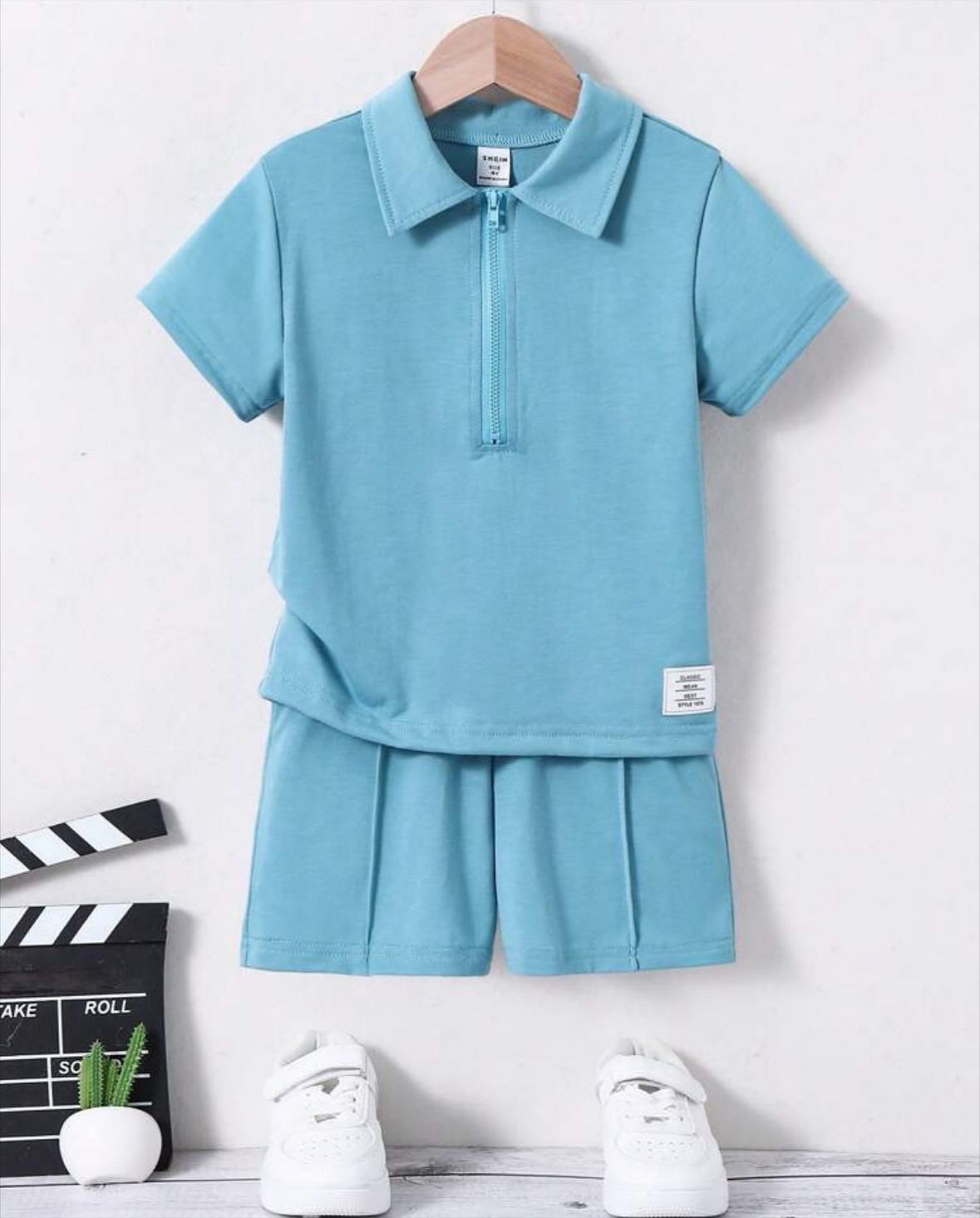 Sky Zip Polo Set