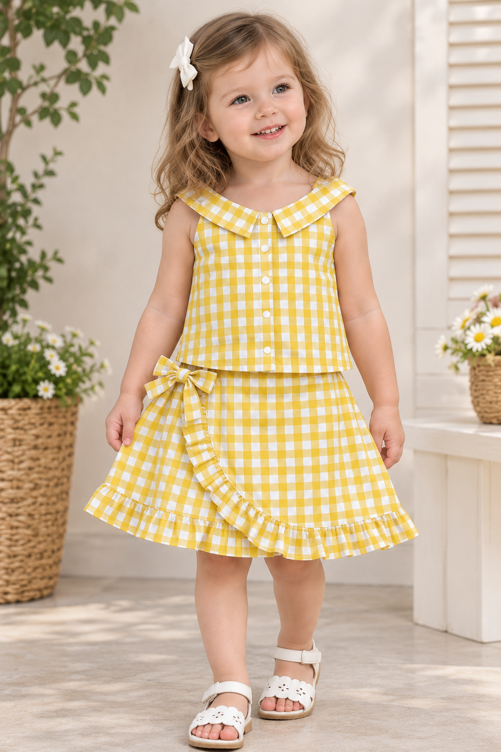 Sunshine Gingham Skirt Set