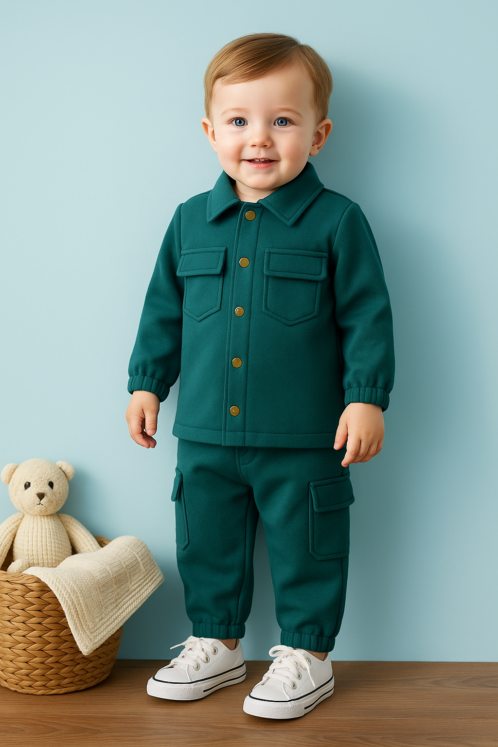 Teal Cargo Co-ord Set