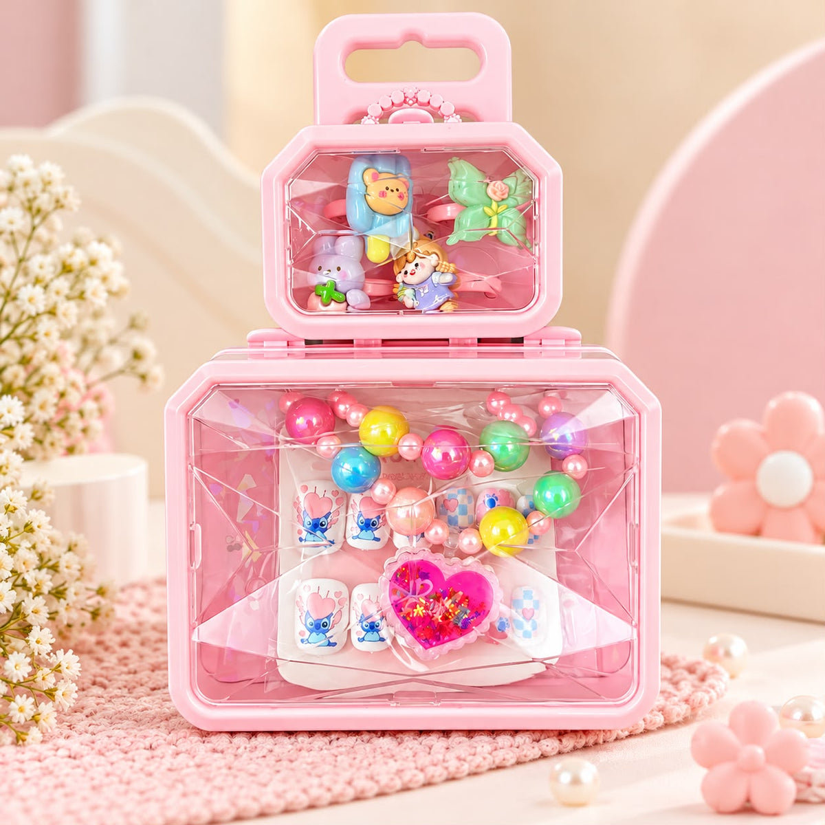 Pretty Pink Glam Suitcase Set