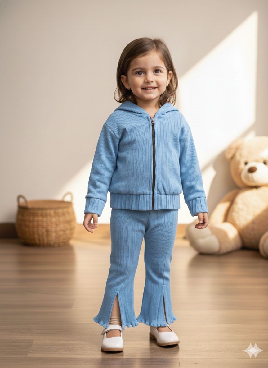 Tiny flare set Ribbed knit