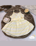 Premium Yellow White Stripe Cami Dress