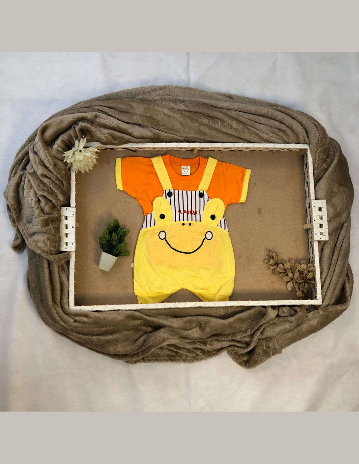 Yellow Smiley Romper