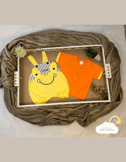 Yellow Smiley Romper