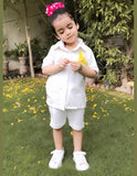 Kids Unisex White Co-Ord  Set